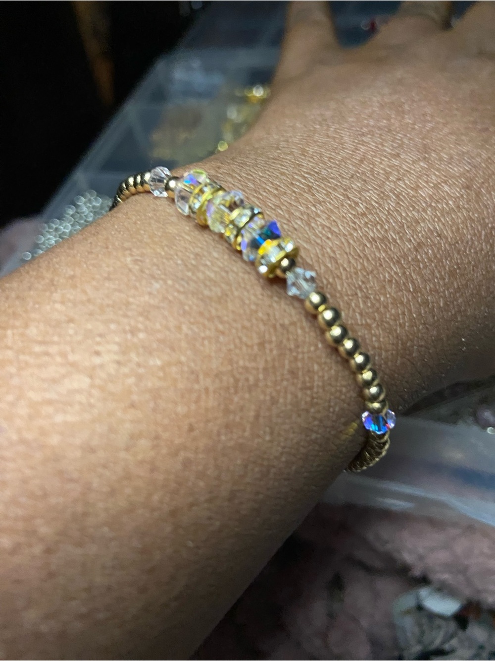 Swarovski Crystal handmade Bracelet. Very Y2K
